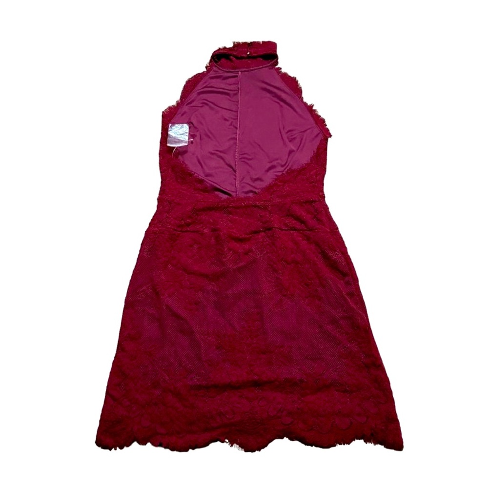 HARPER LACE HALTER MINIDRESS IN RED size large!! - Picture 5 of 16
